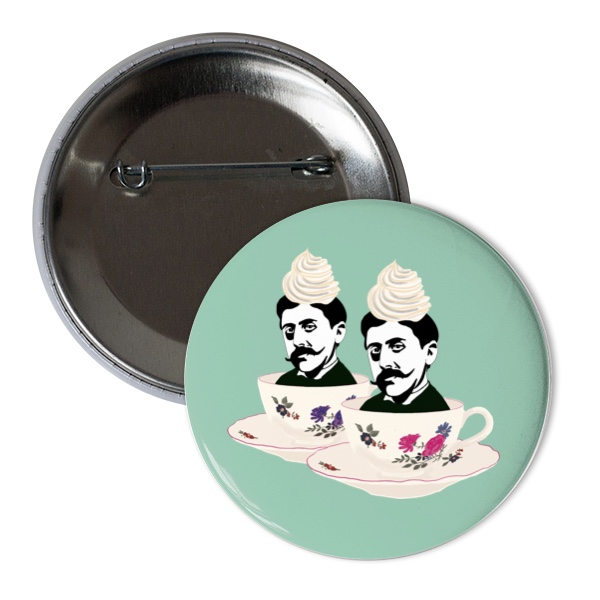 Odznáček  s potiskem Dvakrát Proust se šlehačkou